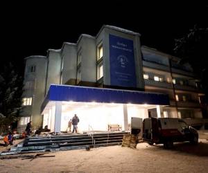 Una clínica médica en Bogandinsky, a unos 2.150 kilómetros al este de Moscú, Rusia, el 4 de febrero de 2020. Las autoridades rusas envían aquí a cuarentena a algunas personas sospechosas de tener el coronavirus.