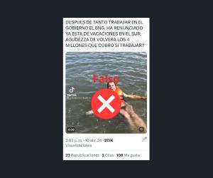 Captura de pantalla a una publicación de X hecha el 12 de abril de 2024.