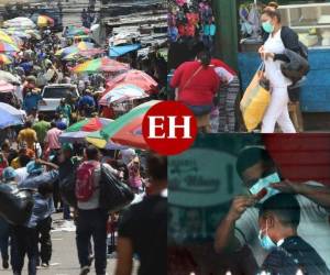 Donde haya cinco o más personas, los hondureños deberán usar siempre mascarilla, así lo estipula la Ley de Uso Obligatorio de Mascarillas y Aplicación de Protocolos de Bioseguridad, aprobada el 21 de mayo en el Congreso Nacional. Fotos: Alex Pérez/EL HERALDO
