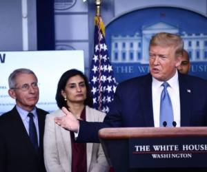 El presidente de los Estados Unidos, Donald Trump, habla durante una conferencia de prensa en la Casa Blanca en Washington. Foto: Agencia AFP.
