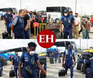 Entre optimismo y el gris panorama por la derrota ante Panamá, la Selección de Honduras viajó este domingo a Costa Rica para tratar de remediar el camino a Qatar, cada vez más lejos y poco transitable. La garra catracha es lo que nunca se pierde. Aquí te dejamos las imágenes de la salida de la H en el Aeropuerto Ramón Villeda Morales. Fotos: Amilcar Izaguirre/ EL HERALDO