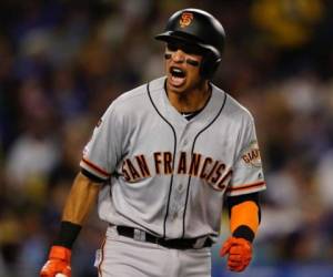 El hondureño Mauricio Dubón consiguió su segundo home run en las Grandes Ligas. Foto: cortesía Gigantes San Francisco.