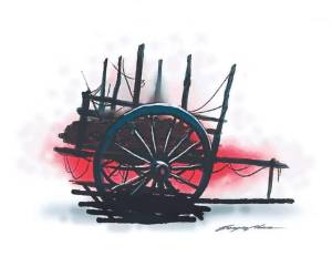 'Tampoco quería asustar a Teo -dijo-; pero fuimos a su casa, como por casualidad, y estaba cuidando vacas (...) Vimos que tenía una carreta de bueyes, con las ruedas cubiertas con una cinta de acero, y yo me acerqué a la carreta para verla mejor (...) Le pregunté para qué la ocupaba y me dijo que para jalar cosas”.