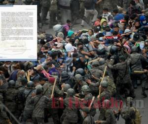 La agresión contra los migrantes se registró la mañana de este domingo. Foto: AFP.