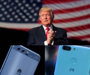 El presidente Donald Trump, informó que estará prohibido para funcionarios del gobierno o de sus contratistas el uso de dispositivos móviles Huawei y ZTE. Foto: Agencia AFP