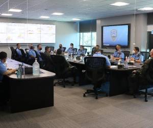 La reunión se sostuvo en las instalaciones del complejo de la Secretaría de Seguridad.