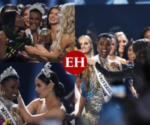 Zozibini Tunzi, ganadora del Miss Universo 2019, rompió en llanto al ser elegida la mujer más bella del mundo este domingo en el certamen. En la ronda de preguntas dijo que esperaba que al ganar el título para que niños y niñas pudieran verse reflejados en su rostro y saber que ellos también son hermosos. Fotos AFP