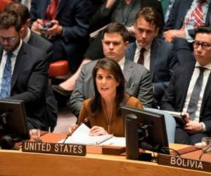 Nikki Haley, representante de Estados Unidos en la Organización de las Naciones Unidas. (AFP)
