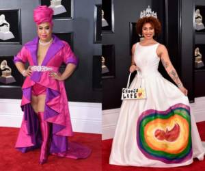 Recopilamos los diseños menos afortunados en la 60 entrega de los premios Grammy 2018. Fotos AFP/AP
