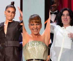 La actriz Carolina Yuste gala el premio Goya a la mejor actriz de reparto por 'Carmen y Lola'. Eva Llorach celebra al ganar el premio Goya a la mejor actriz revelación por 'Quién te cantará'. La directora Arantxa Echevarría recibe el premio Goya a la mejor dirección novel por “Carmen y Lola”. Fotos AP