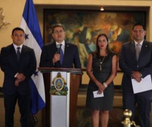 El presidente Hernández brindó una conferencia de prensa este miércoles 14 de agosto. Foto: Cortesía.
