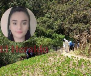 El cadáver de la joven fue encontrado en el sector conocido como Vista Hermosa, de la aldea El Lolo, en la capital hondureña. FOTOS: Marvin Salgado/EL HERALDO