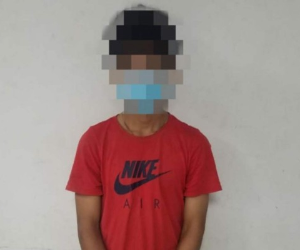 La identidad del acusado y su rostro no se conoció porque es un menor de edad. Foto Policía Nacional