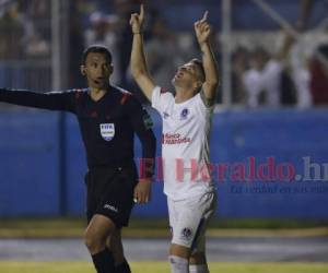 Así celebró Matías Garrido el gol del conjunto merengue. Foto Marvin Salgado| EL HERALDO