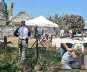 El Ministerio Público autorizó para que especialistas realizaran la exhumación del cuerpo del anciano.