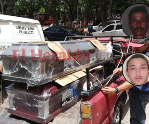 Mario Roberto Cubas Flores y su hijo Júnior Antonio Cubas Giron fueron asesinados en la colonia Alemania de la capital de Honduras. Foto: Estalin Irías/EL HERALDO.