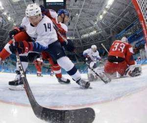 Una imagen del partido entre EEUU y la República Checa de cuartos de final de los Juegos Olímpicos de Pyeongchang 2018. Foto: AFP