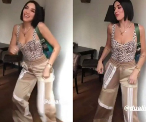 La cantante británica desató la locura en sus redes sociales por su baile. Fotos cortesía Instagram @dualipa