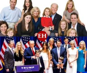 El presidente Donald Trump y su rival demócrata Joe Biden tienen en común que son septuagenarios, pero la comparación se acaba ahí y sus familias también traslucen dos estilos en las antípodas.A continuación un repaso de los dos clanes que podrían convertirse en la familia que vive en la Casa Blanca de Washington tras las elecciones del martes. Fotos: Archivo / AFP / AP.