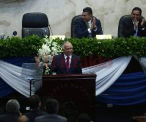 Mauricio Oliva, presidente del Congreso Nacional de Honduras, durante la instalación de la II Legislatura del período 2018-2022. (Foto: Emilio Flores / EL HERALDO)