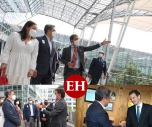 El presidente Juan Orlando Hernández realizó un recorrido por el Aeropuerto Internacional de Múnich, Alemania. Estas son las imágenes del primer día de la gira del mandatario. Fotos: Cortesía Twitter.