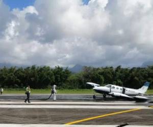 La avioneta fue incautada la madrugada del martes, cuando grupos delictivos intentaban descargar la droga en Brus Laguna.