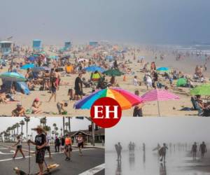 Miles de personas en el sur de California, Estados Unidos, desafiaron las órdenes de mantener el distanciamiento social por el coronavirus​ e invadieron las playas. Fotos: AFP.