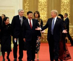 El presidente de Estados Unidos Donald Trump y el presidente de China Xi Jinping buscan una estrategia bilateral, pese a sus fiferencias latentes sobre comercio y Corea del Norte.