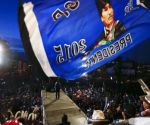 El presidente Evo Morales trata de obtener un cuarto mandato seguido. Foto AP