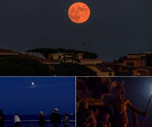 El eclipse lunar parcial fue visible en África, la mayor parte de Europa, Asia, la parte oriental de Sudamérica y la región occidental de Australia. Foto: EL HERALDO