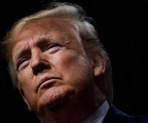 En esta foto de archivo, el presidente de los Estados Unidos, Donald Trump, hace una pausa mientras habla en el Club Económico de Nueva York en el New York Hilton Midtown el 12 de noviembre de 2019 en Nueva York.