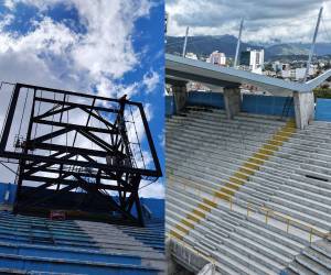 La Comisión Nacional de Deportes, Educación Física y Recreación (Condepor) compartió imágenes de cómo va quedando el Estadio Nacional de Tegucigalpa con las nuevas luces y la pantalla gigante que se está instalando. Así luce el recinto capitalino con las recientes mejoras.