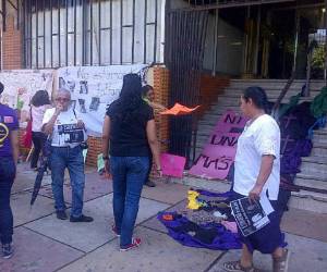Las mujeres exigen justicia en San Pedro Sula.