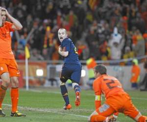 El 11 de julio de 2010 Andrés Iniesta acertó el tanto que le dio el triunfo a La Roja. Foto: Archivo.