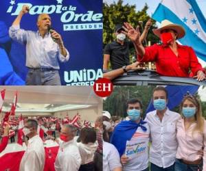 Nasry Asfura, Xiomara Castro, Yani Rosenthal y Salvador Nasralla disputarán la presidencia de Honduras durante los próximos cuatro años. Foto: El Heraldo