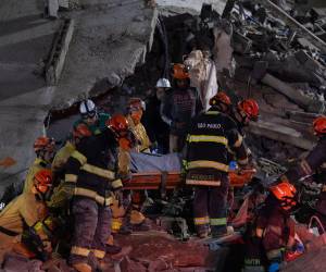 Dos muertos y cuatro desaparecidos fue el saldo que dejó el colapso de un edificio en construcción en Brasil.