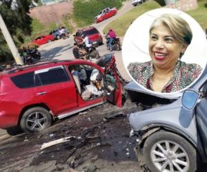 Según reportes, Yolanda Chávez fue impactada por la camioneta roja fuera de control. Fotos: Cortesía