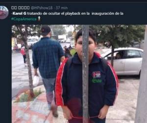 Karol G fue muy criticada por hacer playback durante su presentación en la inauguración de la Copa América 2019. Fotos: Twitter.