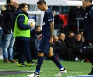 Angel Di María pudo festejar el gol del triunfo del PSG ante Nantes pero su jornada no fue completamente feliz porque debió ser sustituido por molestias físicas. /Foto AFP/