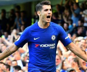 Álvaro Morata un gol con el Chelsea. Foto AFP