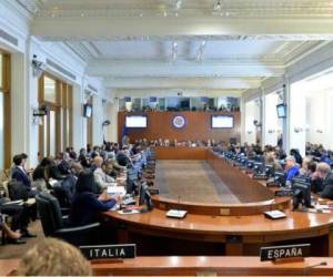 Los países miembros durante la reunión celebrada en Washington, Estados Unidos. (3) En la comitiva hondureña estuvo el enlace del gobierno con la Maccih, Arturo Corrales.