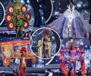 Las candidatas a Miss Universo desfilaron con extravagantes y espectaculares trajes que representaron a sus países. Fotos: AFP