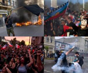 Choques violentos, toque de queda, mediadas sociales sin efecto y huega general entre los acontecimientos de las protestas en Chile.