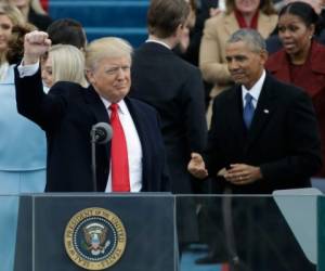 El presidente número 45 Donald John Trump, junto al expresidente Barack Obama, tras el discurso inaugural del republicano.