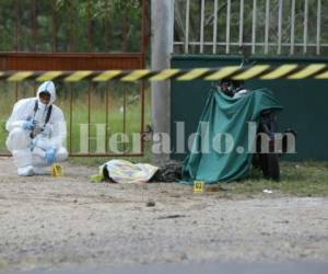 El hallazgo se suscitó en horas de la mañana en el kilómetro 37 carretera hacia Olancho. Foto: David Romero / EL HERALDO