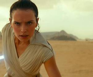 En esta imagen proporcionada por Disney/Lucasfilm Daisy Ridley en el papel de Rey en una escena de 'Star Wars: The Rise of Skywalker'. Foto: AP.
