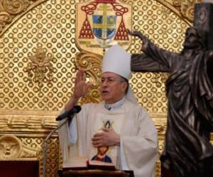 El cardenal Óscar Andrés Rodríguez en la Homilía Dominical.