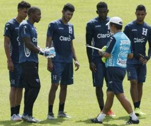 Selección de Honduras en una foto del entrenamiento del jueves.