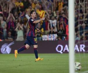 Messi se despachó con un doblete ante el Elche. / AFP