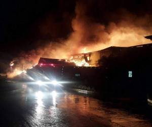 Las llamas redujeron a cenizas el establecimiento.